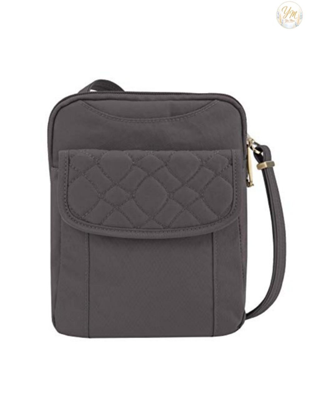 Travelon Anti-Theft Quilted Slim Pouch RFID Blocking Crossbody with Adjustable